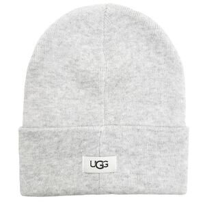 UGG Cuffed Beanie Hat Heathered Gray One Size Cozy Minimal Lounge Indie Y2K